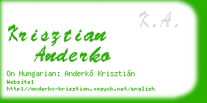 krisztian anderko business card