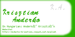 krisztian anderko business card